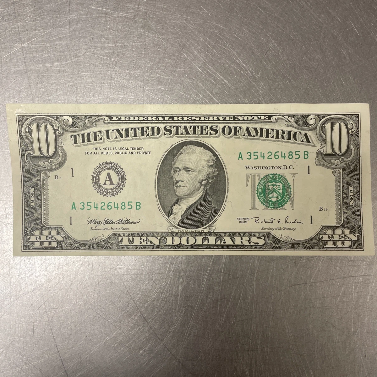 Circulated $10 1995 US Small Size Paper Money Notes for sale | eBay