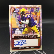 John Emery Jr. 2021 Pro Set Power BA-JEJ LSU Tigers