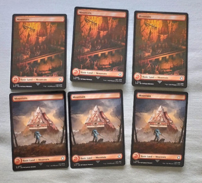 Mtg Island Full-Art x6 Lands Fallout #323 - #324 Near Mint Konvolut englische Karten