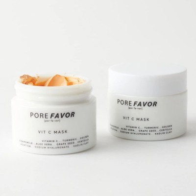 Pore Favor Turmeric Vitamin C Mask Suitable for Sensitive Skin - Detoxing Fac...