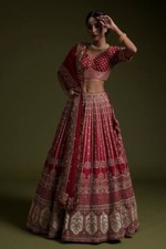 STUNNING LOOK HEAVY RANGOON SILK LEHENGA CHOLI WITH DUPATTA FOR WOMEN WEAR
