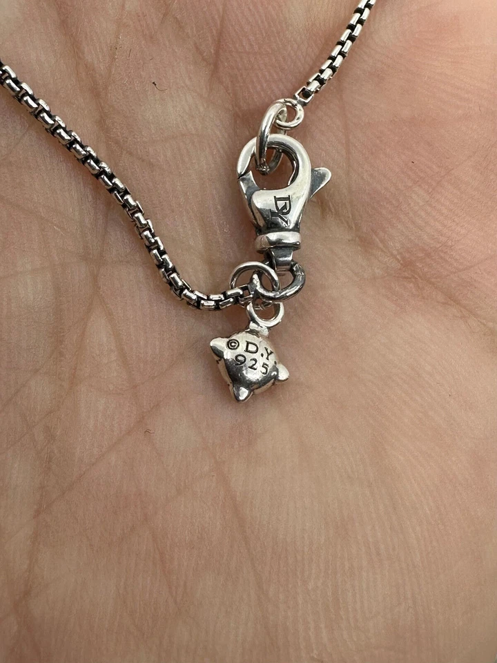 Collar Colgante Doble Corazón 925 David Yurman con Diamantes Foto 4 de 4