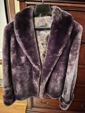 Vintage Sears  Roebuck Kerrybrooke Dark Brown Mouton Fur Coat - SMALL