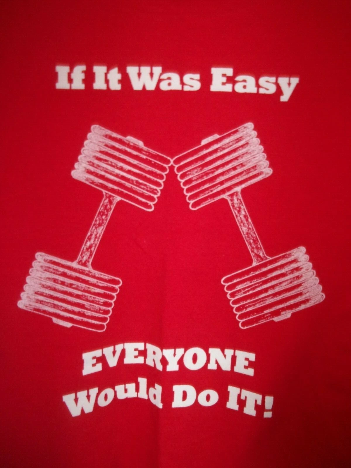 Barbells red XL t shirt Camp Muscle