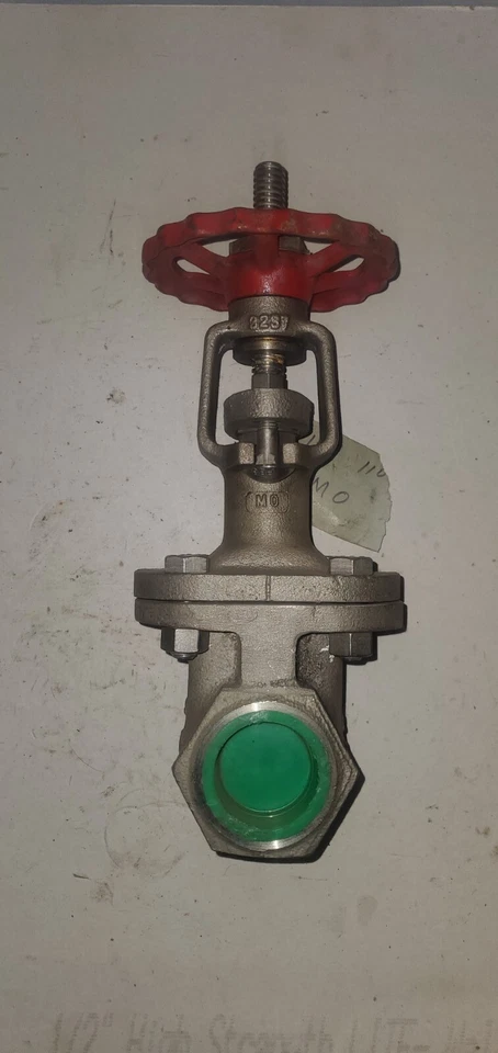 Aloyco 1 1/2" Gate Valve 316 Fig. 110 CF8M Class 150 Threaded Teflon Packing - Image 4 of 4