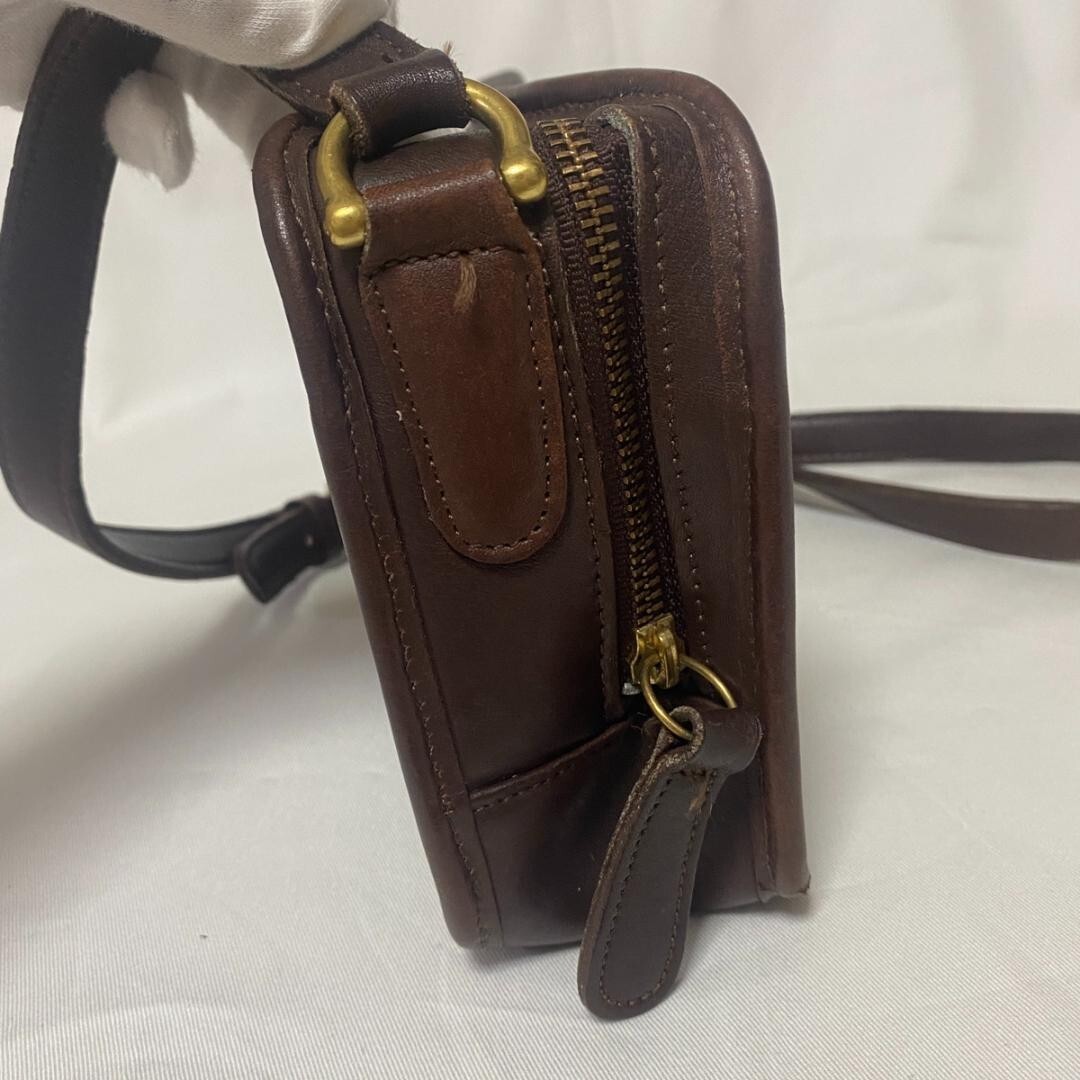 Old Coach Leather Shoulder Bag Dark Brown #9974 | eBay
