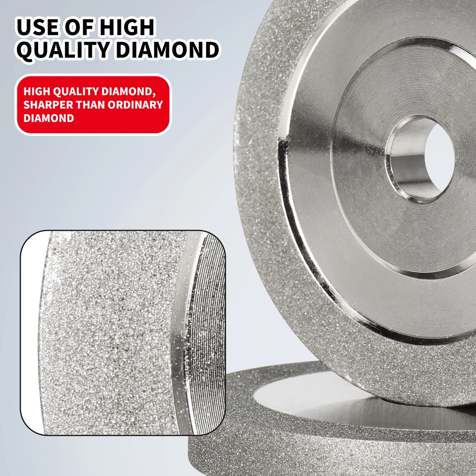 Electroplated Flat Diamond Grinding Wheel Abrasive Disc for Carbide File Grinder - Image 4 of 4