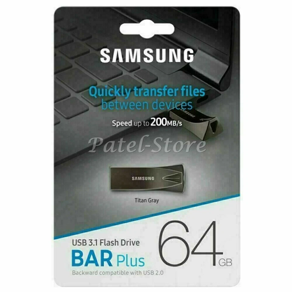 Samsung USB 3.1 Flash Drive 32GB 64GB 128GB  256GB Fit Plus Bar Plus - image 2 of 3