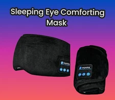 Sleep Headphones, 3D Sleep Mask Bluetooth Wireless Music Eye Mask, Black