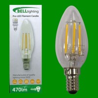 1X4W (=40W) Bell LED Dimmbar Filament Kerze Energiesparend Licht Ses E14 Lampe