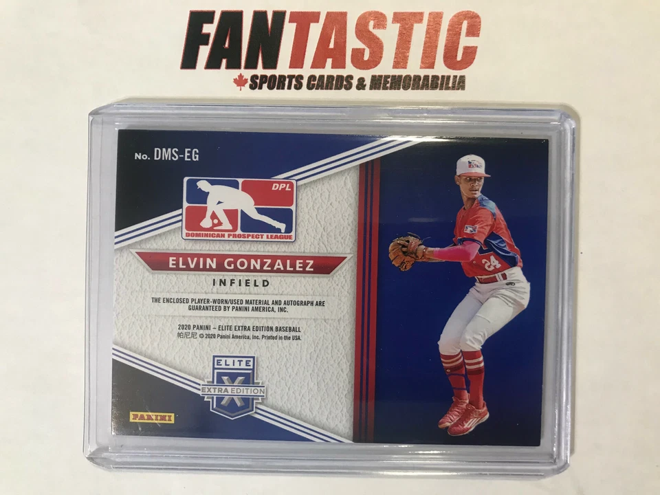 2020 Panini Elite Extra Edition Relic Auto DPL /149 DMS-EG Elvin Gonzalez - Image 2 of 2