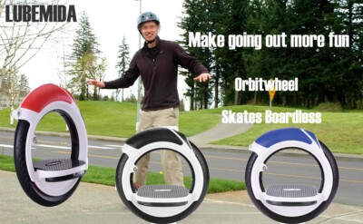 Boardless Skateboard Orbit Wheel Black / Red / Blue | One Wheel Skateboard