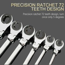 Ratcheting Tubing Wrench Set Metric Flex Head...
