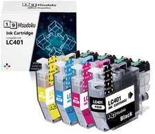 4 pk LC401 Ink Cartridges for Brother LC401 MFC-J1010DW MFC-J1012DW MFC-J1170DW