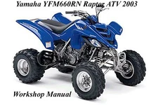YAMAHA YFM 660RN RAPTOR ATV 2003 WORKSHOP MANUAL - PDF Files