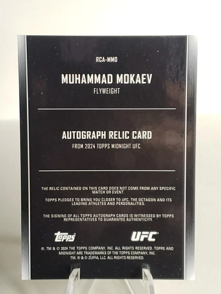 2024 Topps Midnight UFC Muhammad Mokaev Relic Auto - Image 2 of 2