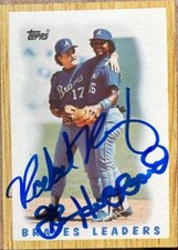 Glenn Hubbard & Rafael Ramirez Autographed 1987 Topps #31