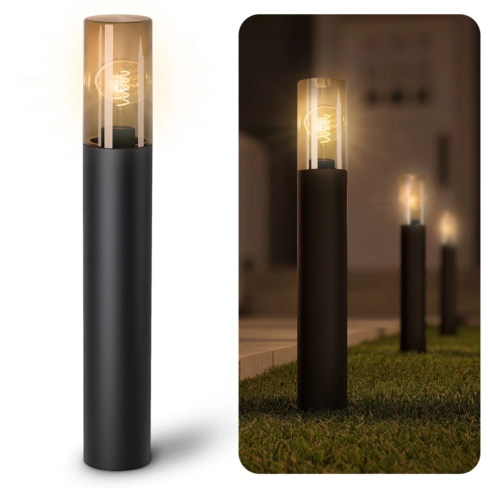 VARDA Pollerleuchte mit LED E27 Vintage Filament extra warmweiß 3W - Bild 2 von 4