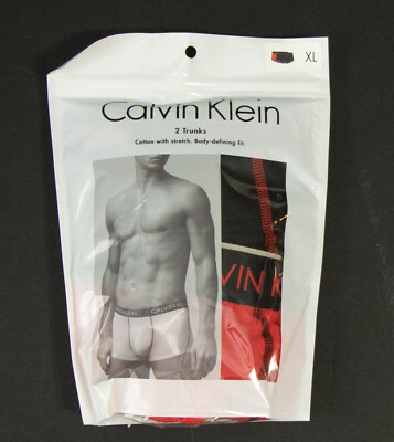 Calvin Klein Mens Underwear Trunks 2 Pack Size XL