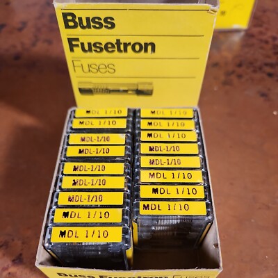I5 Pack of Buss Fusetron Slow-Blowing Dual-Element Fuses MDL 1/10 USA
