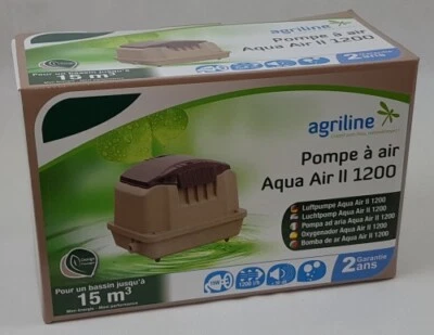 SIBO Aqua Air 2 Sauerstoffpumpe 1200 l/h mit Steinen Schlauch Verteiler