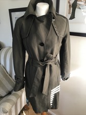 Kenneth Cole Trench Coat Small Cotton&polyester Vguc