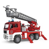 Bruder Man Spielzeug Feuerwehr Lkw Fahrzeug 02771 Drehleiter Pumpe Light&Sound