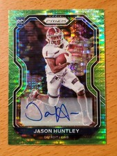 2020 Prizm Rookie Auto Neon Green Pulsar #360 Jason Huntley Detroit Lions RB