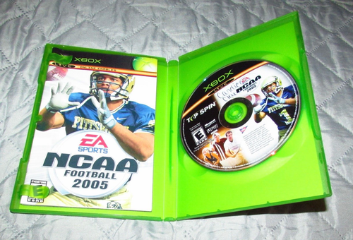 NCAA Football 2005 / Top Spin Tennis (Microsoft Xbox) Complete Fast Shipping - Picture 2 of 3