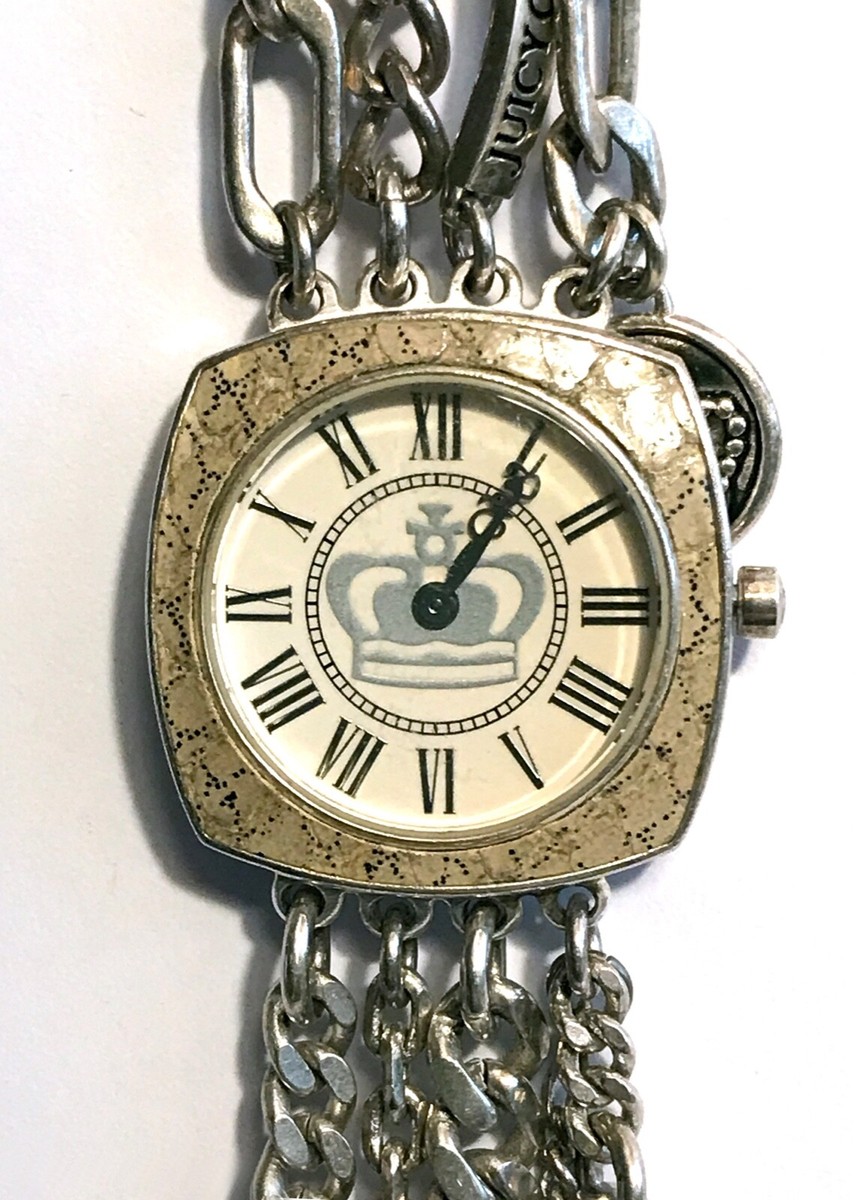 Juicy Couture by Movado Crown Chains w Croc Leather Steam Punk