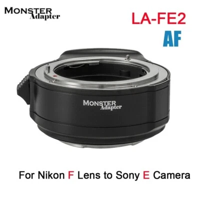 Monster LA-FE2 AF Lens Adapter f Nikon F Len to Sony E-Mount Dual Motor Built in