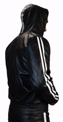 AW-8080 Leder Hoodie Trainingsjacke,leder Jacke Sportsjacke,Kapuzenjacke.Gr.L - Picture 11 of 11