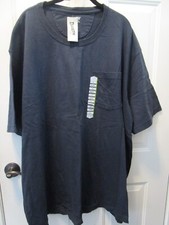 DULUTH MEN'S S/S LONGTAIL T RELAXED FIT POCKET T-SHIRT IN NAVY SIZE 3XL
