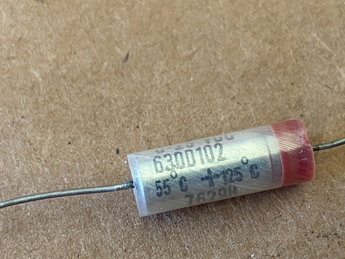 テスター NOS Vintage 1976 Sprague 630D Axial Capacitor 50 uf 25v