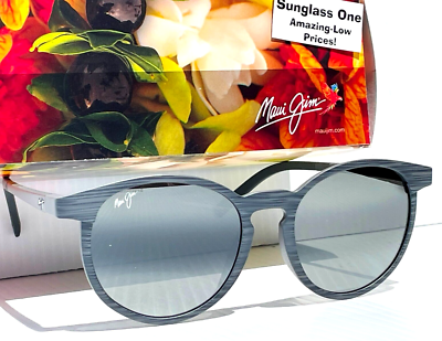 NEW Maui Jim KIAWE Grey Woodgrain Stripe POLARIZED Grey GLASS