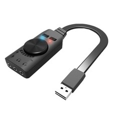 GS3 7.1 Channel Sound Card External USB Audio 3.5mm Headset Stereo