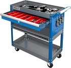 Rolling Tool Cart 3 Tier w/Drawers,440 lb Capacity Tool Box Cart w/8 Drawer Orga
