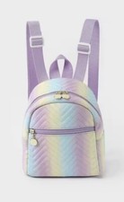 NWT Backpack Girls Ombre Chevron Embossed Mini Adjustable Straps Kids
