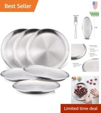 Sturdy 8 Inch Multi-Purpose Feeding Serving Camping Plates - Safe for Kids