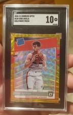 2020 Donruss Optic Deni Avdija Rated Rookie Gold Wave Prizm SSP SGC 10 GEM MINT