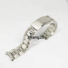 Curved End Metal Bracelet 16mm-26mm Stainless Steel Watch Band Strap Universal