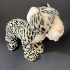 Snow Leopard Plush Stuffed Animal with Blue Eyes 12" Adventure Planet Soft Toy