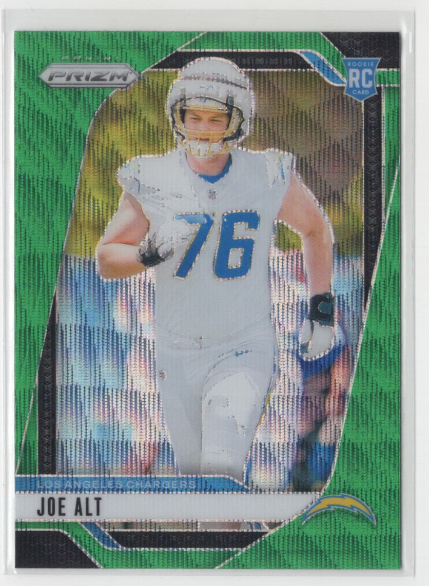 2024 Panini Prizm Green Wave Joe Alt RC Chargers #353