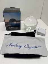 3 in" (80mm) Clear Amlong Crystal Ball W/ Stand, Pouch, & Cleaning Cloth in Box
