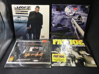 Lot of 4 Hip Hop Rap Legends 12" Vinyl LPs Notorius B.I.G. Eminem Fat Joe Jay Z