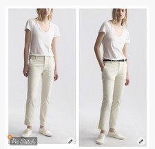 Nili Lotan Jenna Cotton Pants Cream size 8