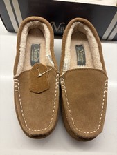 Natural Reflections Women s Faux Fur Lined Moccasin Slippers Brown Suede Size 6
