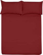Microfiber Rv Sheet Sets 72x80 Camper King Burgundy Solid Fits Mattresses Up To
