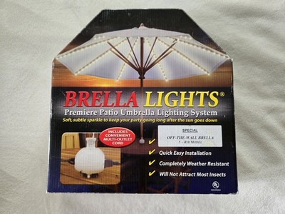  Vintage Blue Star Group Brella Lights Patio Set - 8 Circuits - Power Outlet Hub