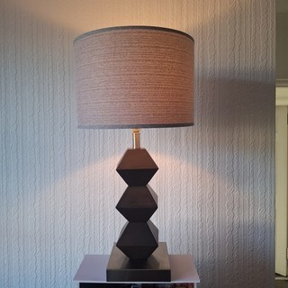 Table Lamp Modern Style Wood Effect Metal Table Touch Lamp Bedside Lamp